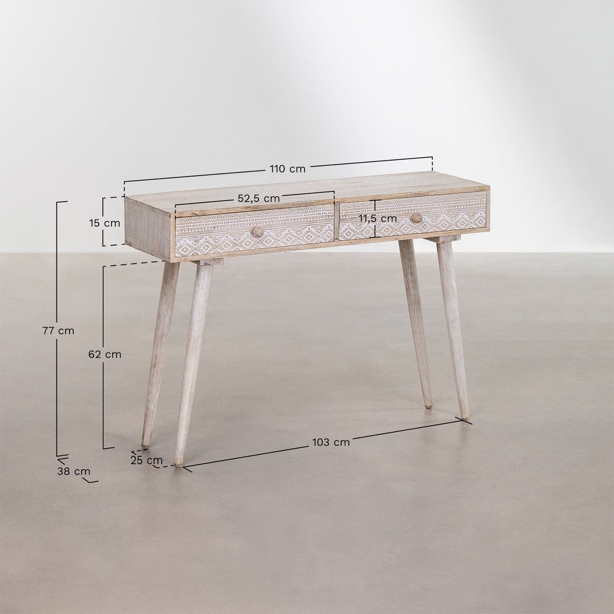Mango Wood Console Ukurla