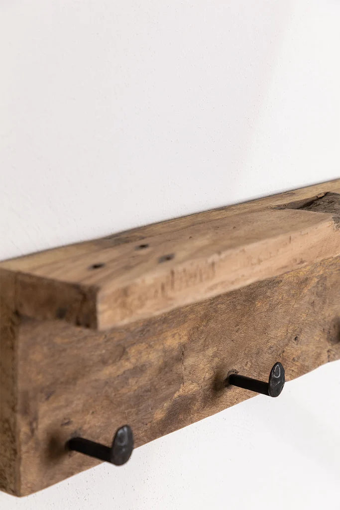 Recycled Wood Wall Coat Rack-Shelf Gerhan