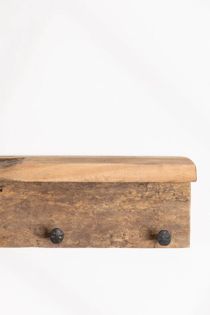 Recycled Wood Wall Coat Rack-Shelf Gerhan