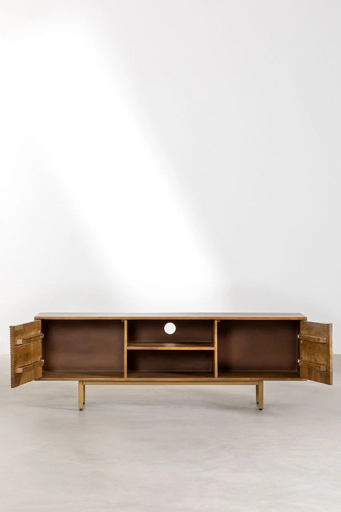 Tv cabinet in Mango Wood Baty